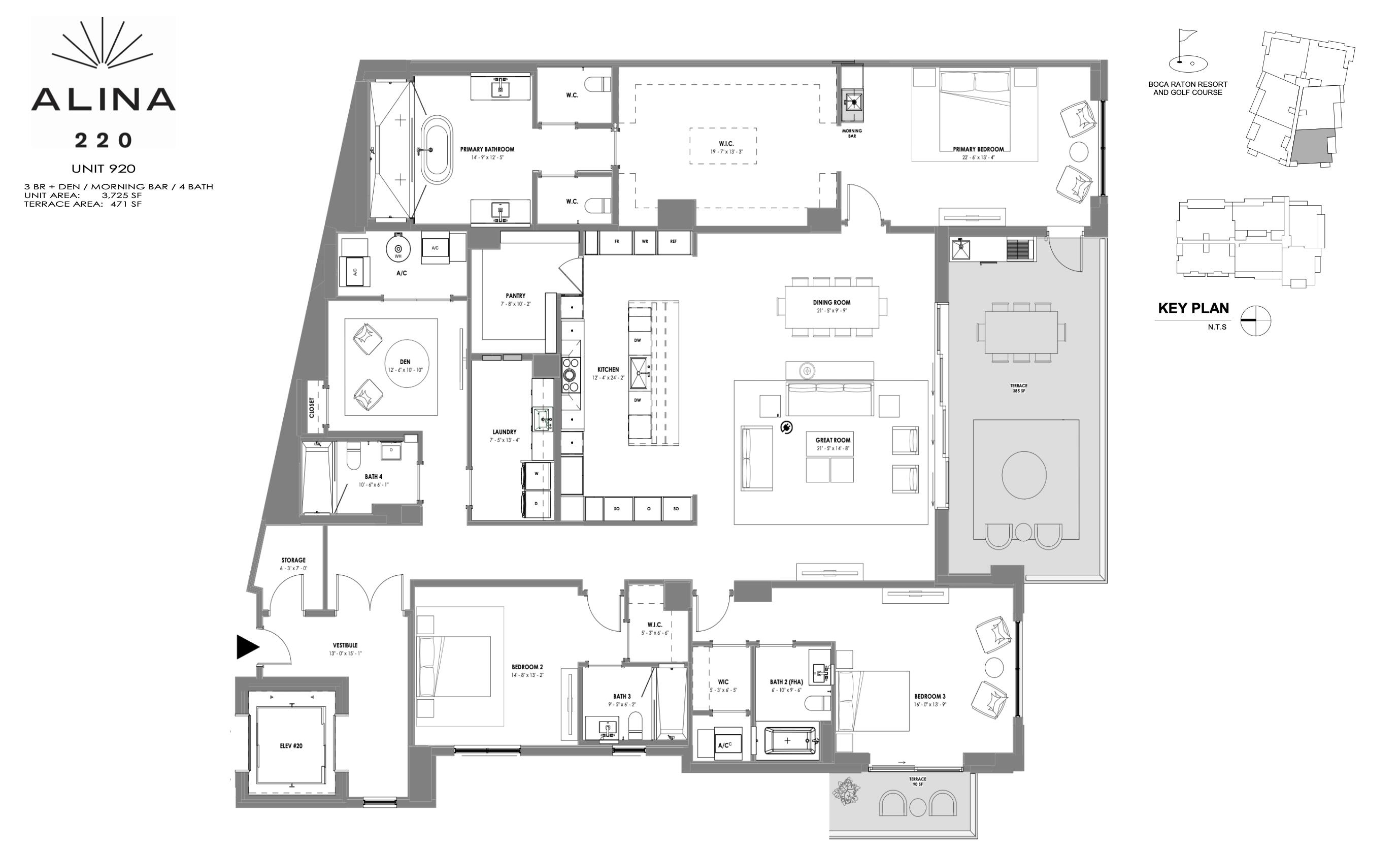 220 Southeast Mizner Boulevard, Unit PH920 Boca Raton, FL 33432 - Photo 48 of 48 Floorplan