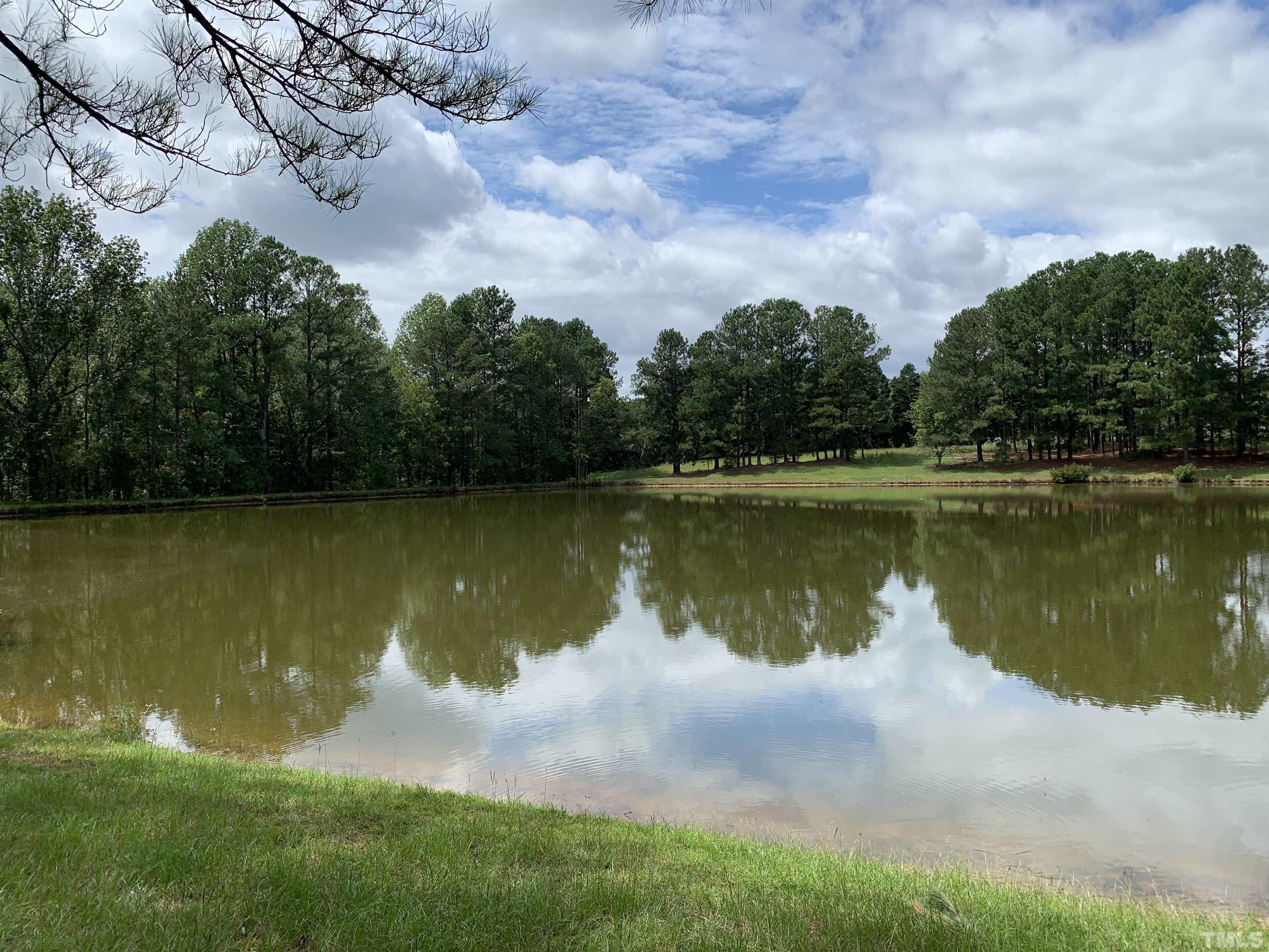 9824 Sauls Road Raleigh, NC 27603 - Photo 4 of 16 a view of a lake with houses in the background