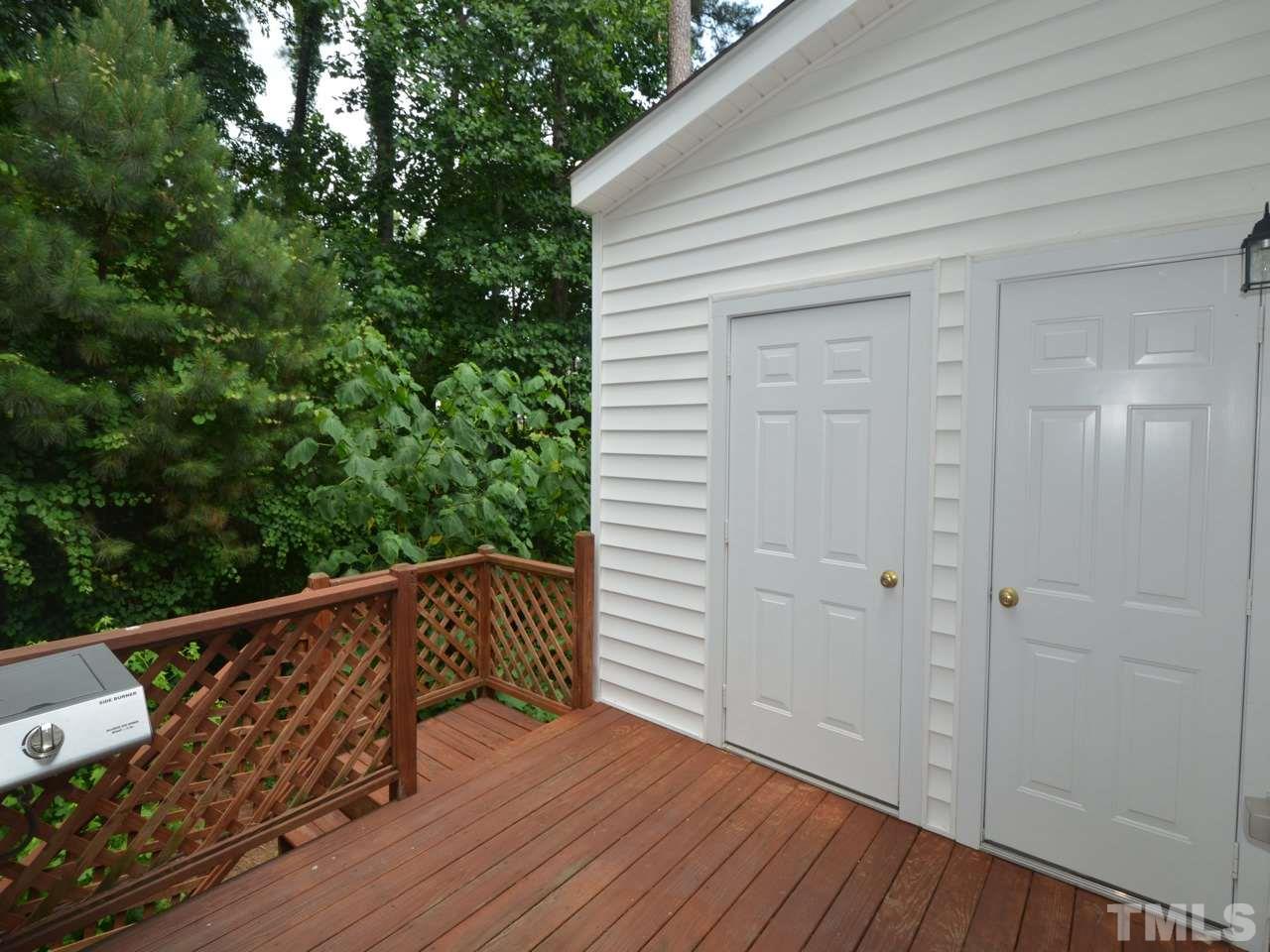 5308 Goldenglow Way Raleigh, NC 27606 - Photo 20 of 25 view of balcony with wooden floor