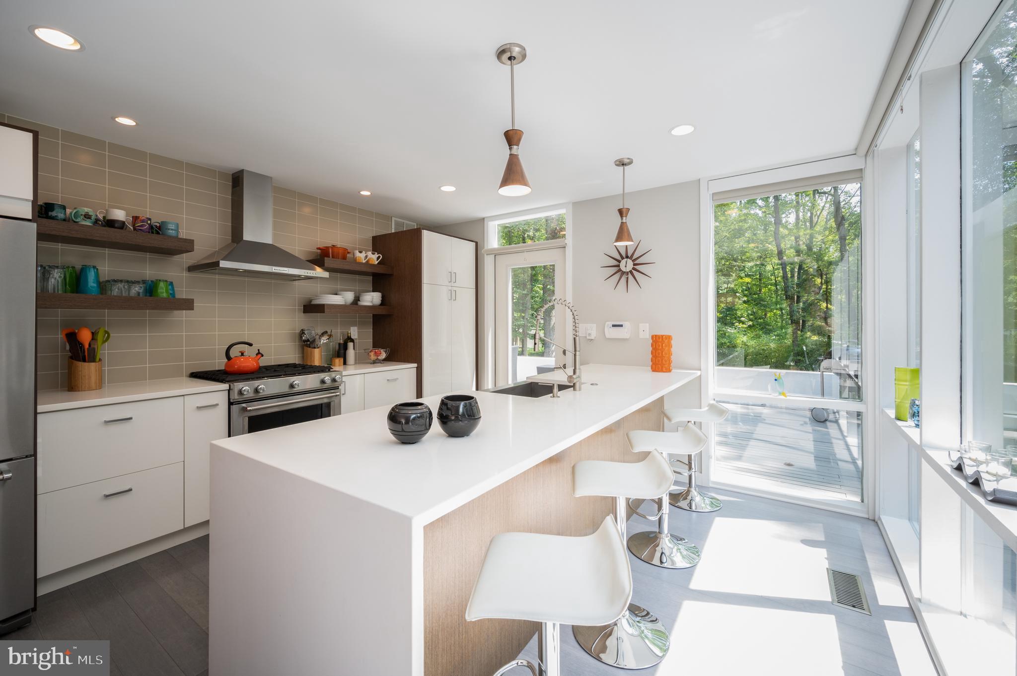 Open gourmet chef's kitchen