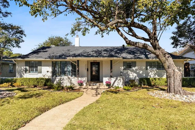 a front view of a house with patio