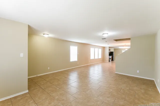 a view of a livingroom with a window