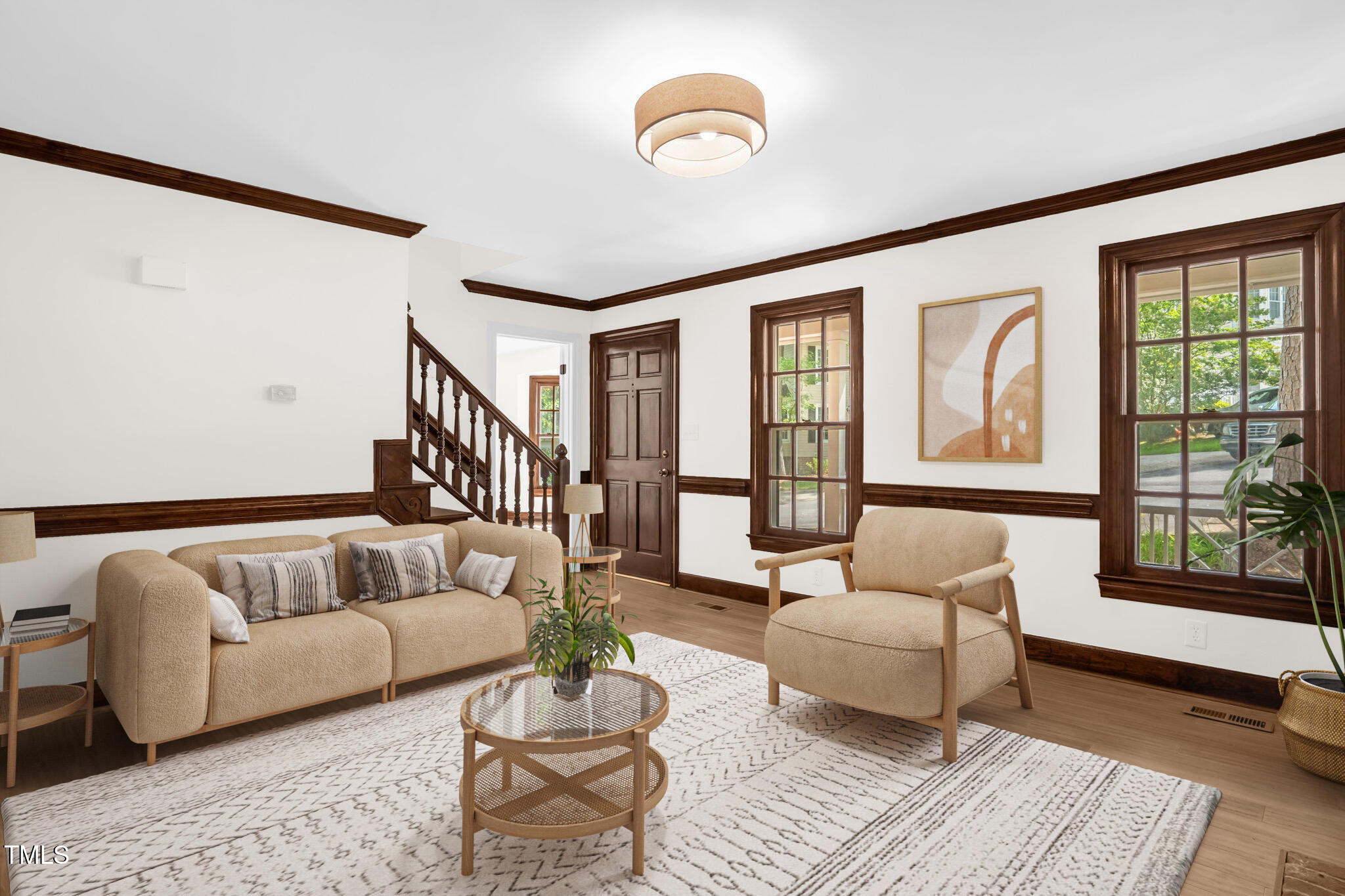 616 Cross Timbers Drive Durham, NC 27713 - Photo 8 of 29 a living room with furniture and a large window