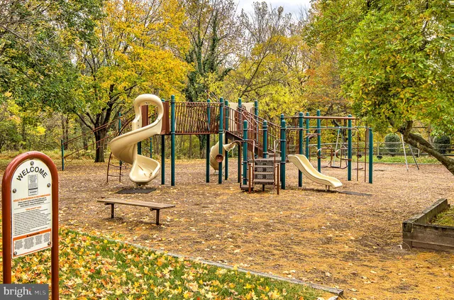 a view of swimming pool with a slide