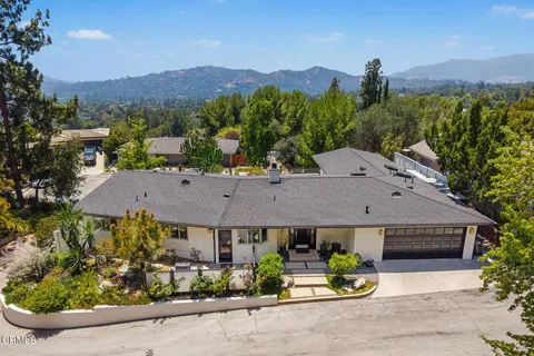 an aerial view of multiple house