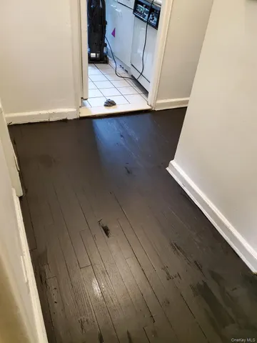 a view of a roadside with trees