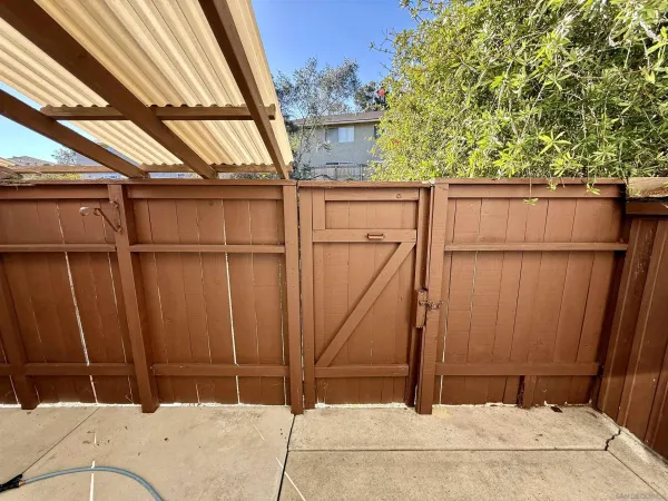 a backyard of a house