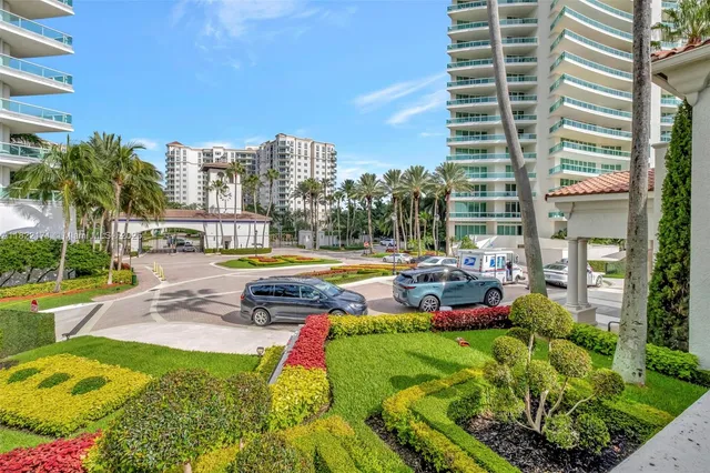 a view of a city with tall buildings