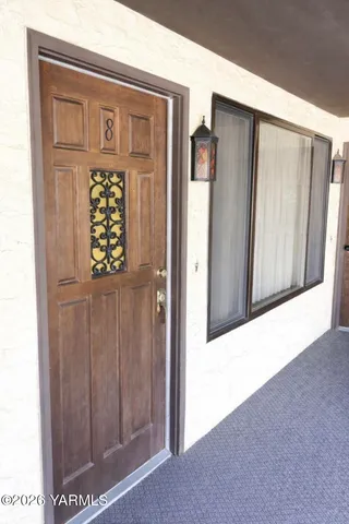 a view of front door