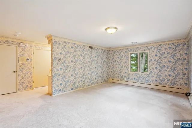 an empty room with a window