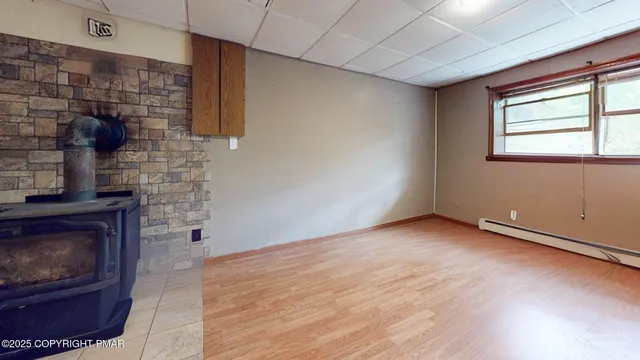 a view of a wooden deck