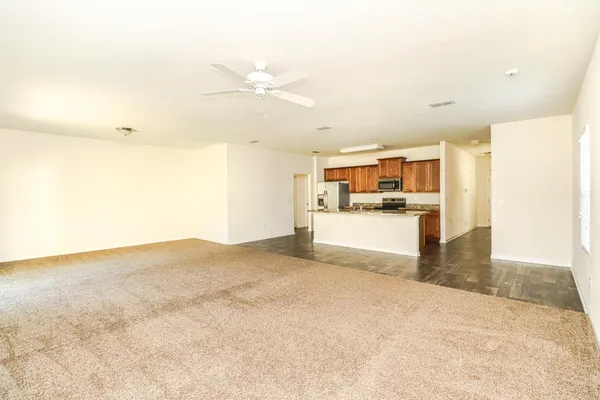 a view of a kitchen with a sink