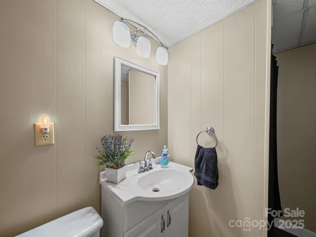 a bathroom with a sink toilet and vanity