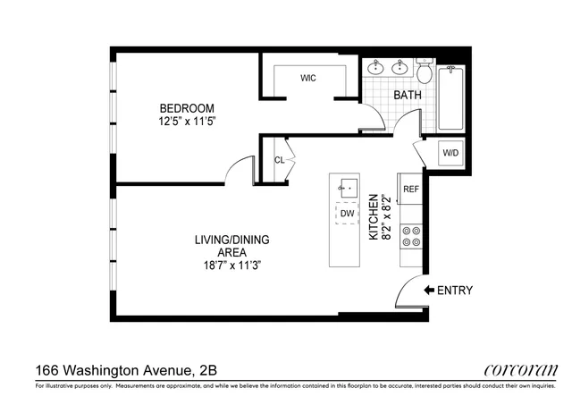 $899,000 | 166 Washington Avenue, Unit 2B | Clinton Hill