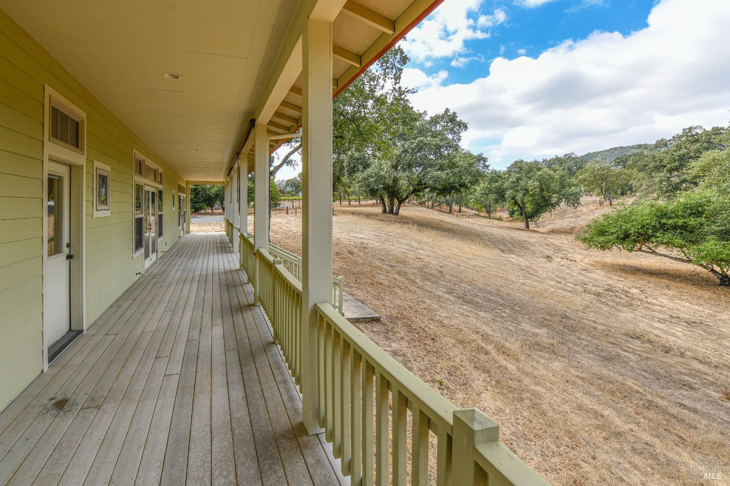 1219 Repetto Ranch Road Sonoma, CA 95476 - Photo 35 of 54 a view of balcony with wooden floor
