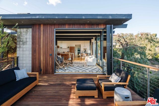 a outdoor view with patio