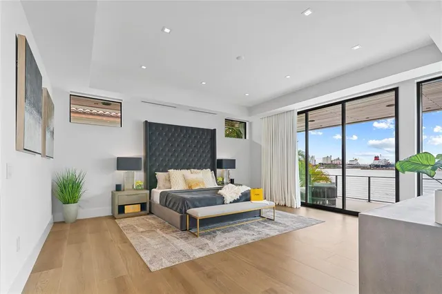 a view of a street with an outdoor seating