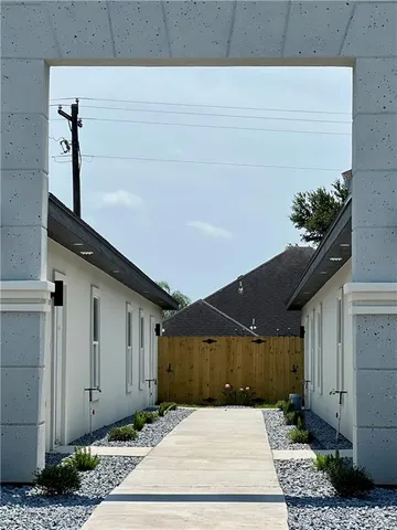 a backyard of a house