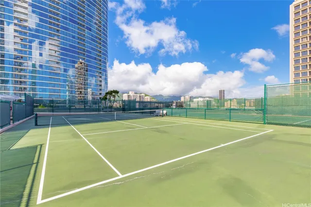 a view of a tennis court