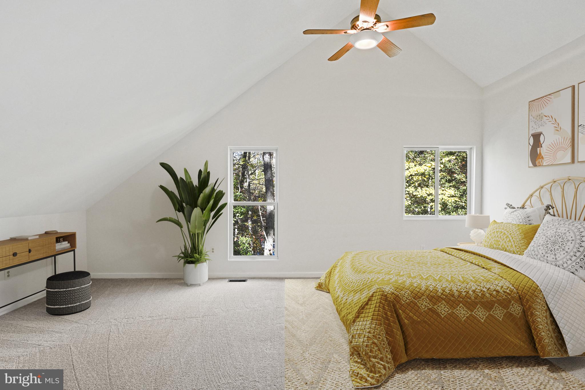 11504 Turnbridge Lane Reston, VA 20194 - Photo 31 of 51 a bedroom with a bed and a potted plant