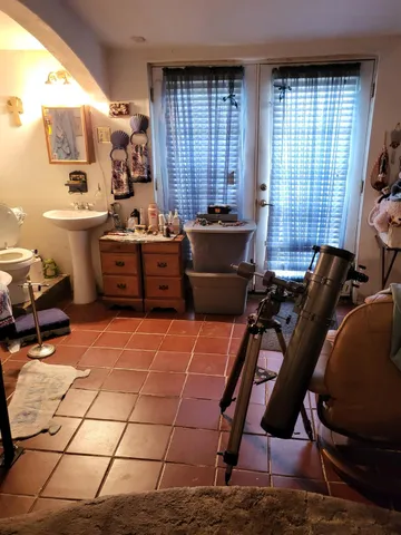 a room with musical instruments