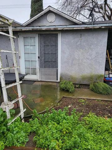 a view of outdoor space yard and garage