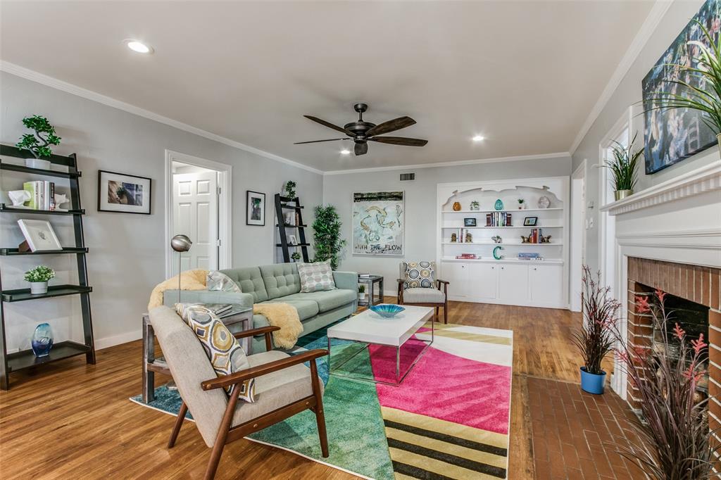 2012 North Locust Street Denton, TX 76209 - Photo 9 of 39 Lovely Living Room with Gas Fireplace!