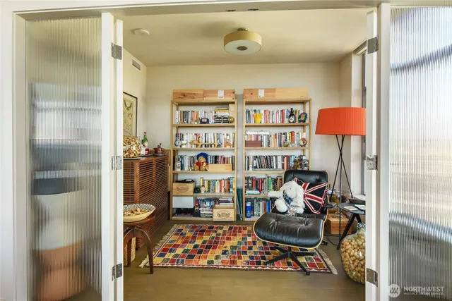 a room with musical instruments