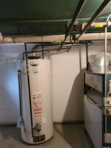 a room with water heater room