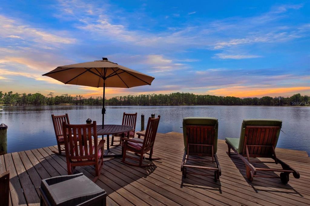 4541 School Road Land O' Lakes, FL 34638 - Photo 64 of 68 a view of a roof deck with dining table and chair