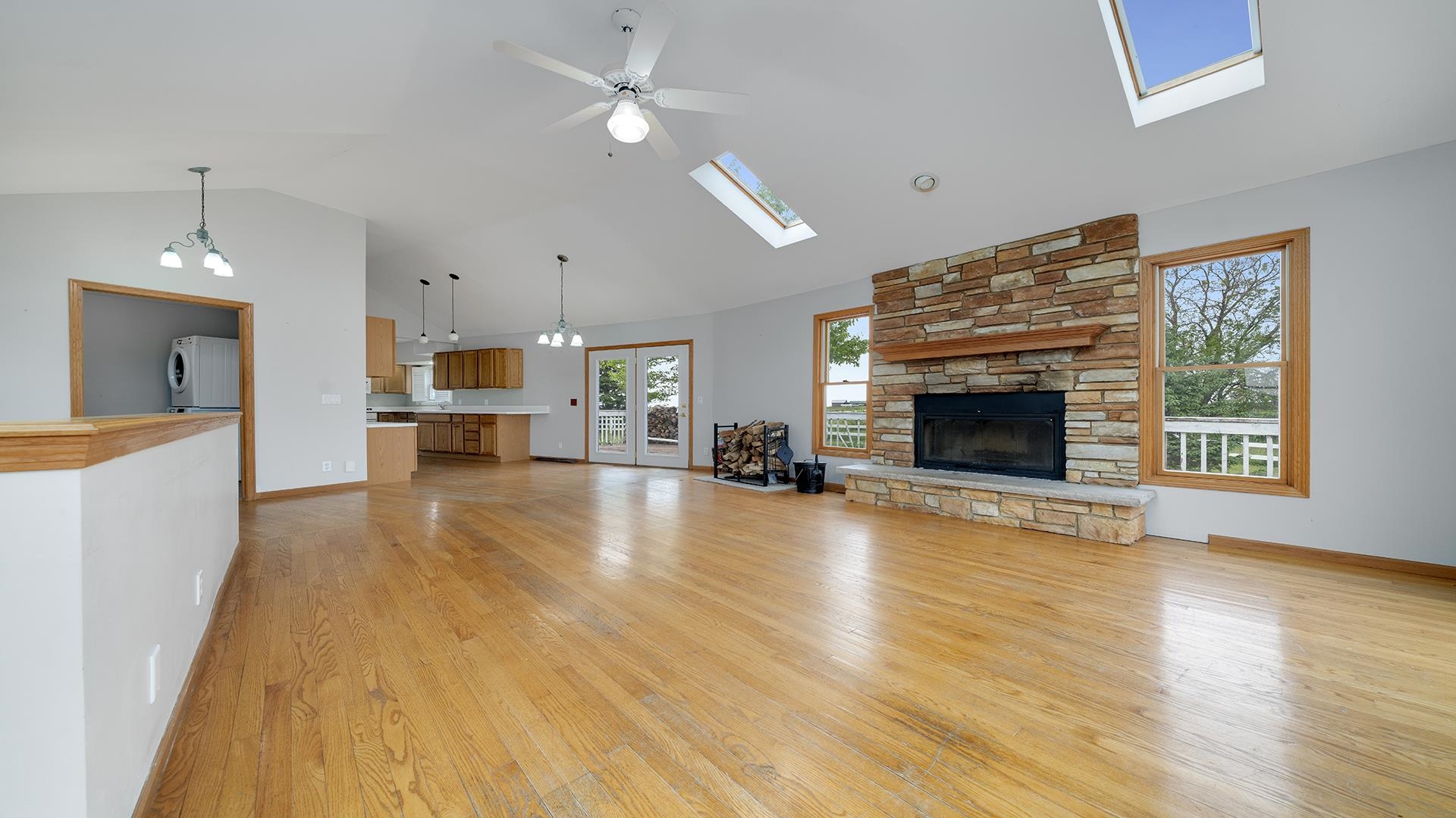 9020 East Flagg Road Rochelle, IL 61068 - Photo 10 of 61 a view of living room with furniture and fireplace