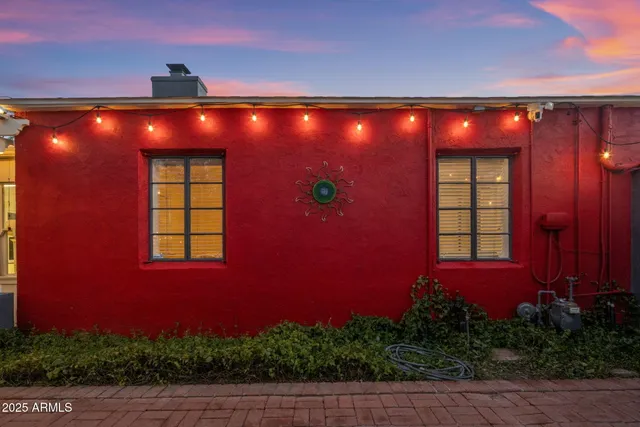 a view of a porch with furniture
