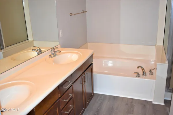a bathroom with a sink and a bathtub