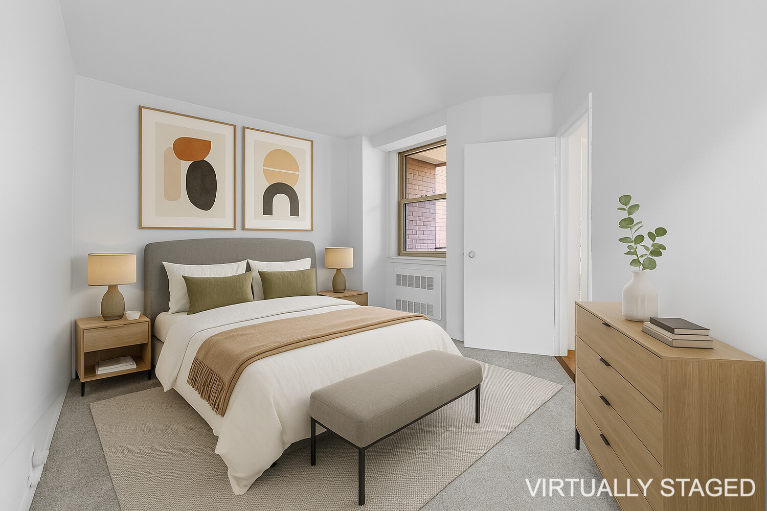 5800 Arlington Avenue, Unit 2R Bronx, NY 10471 - Photo 3 of 19 a bedroom with a bed and dresser with mirror