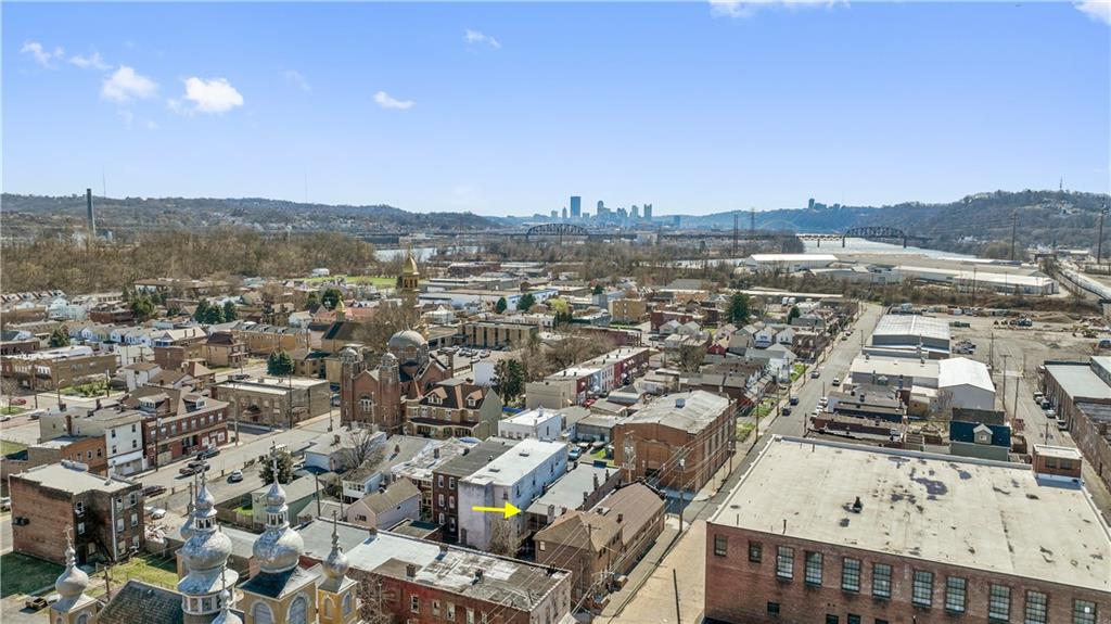 103 Ella Street McKees Rocks, PA 15136 - Photo 3 of 37 an aerial view of a city with lots of residential buildings