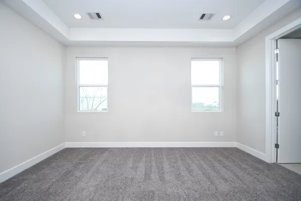 an empty room with a window