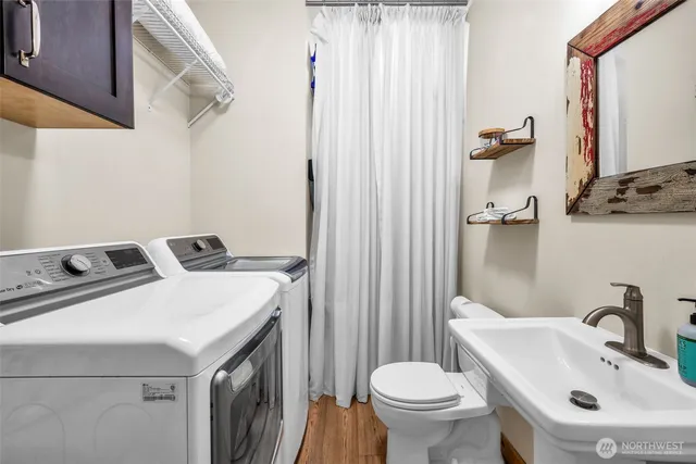 a bathroom with a sink and a toilet
