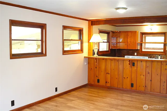 an empty room with window