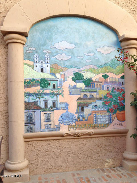 4432 East Camelback Road, Unit 117 Phoenix, AZ 85018 - Photo 2 of 15 Mural on Patio Wall across from LvRm