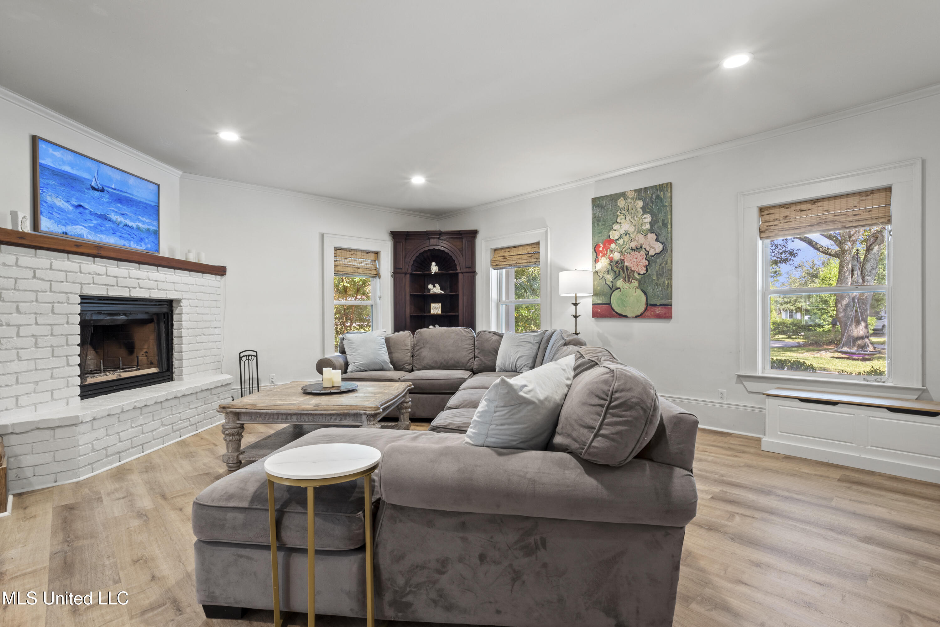 2 Nelson Lane Pass Christian, MS 39571 - Photo 13 of 85 huge brick fireplace wood burning