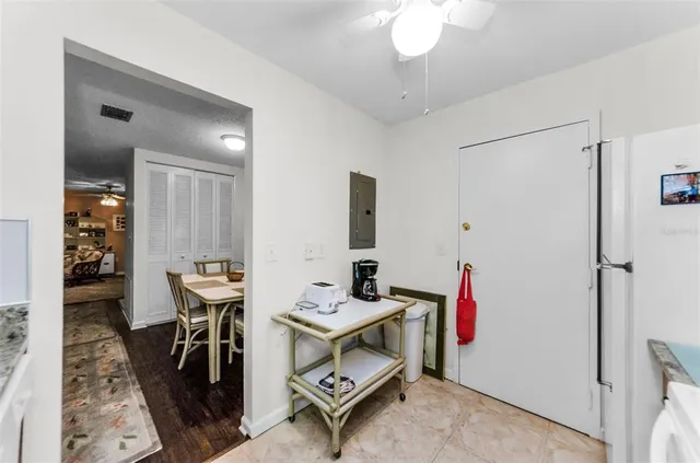 a room with furniture