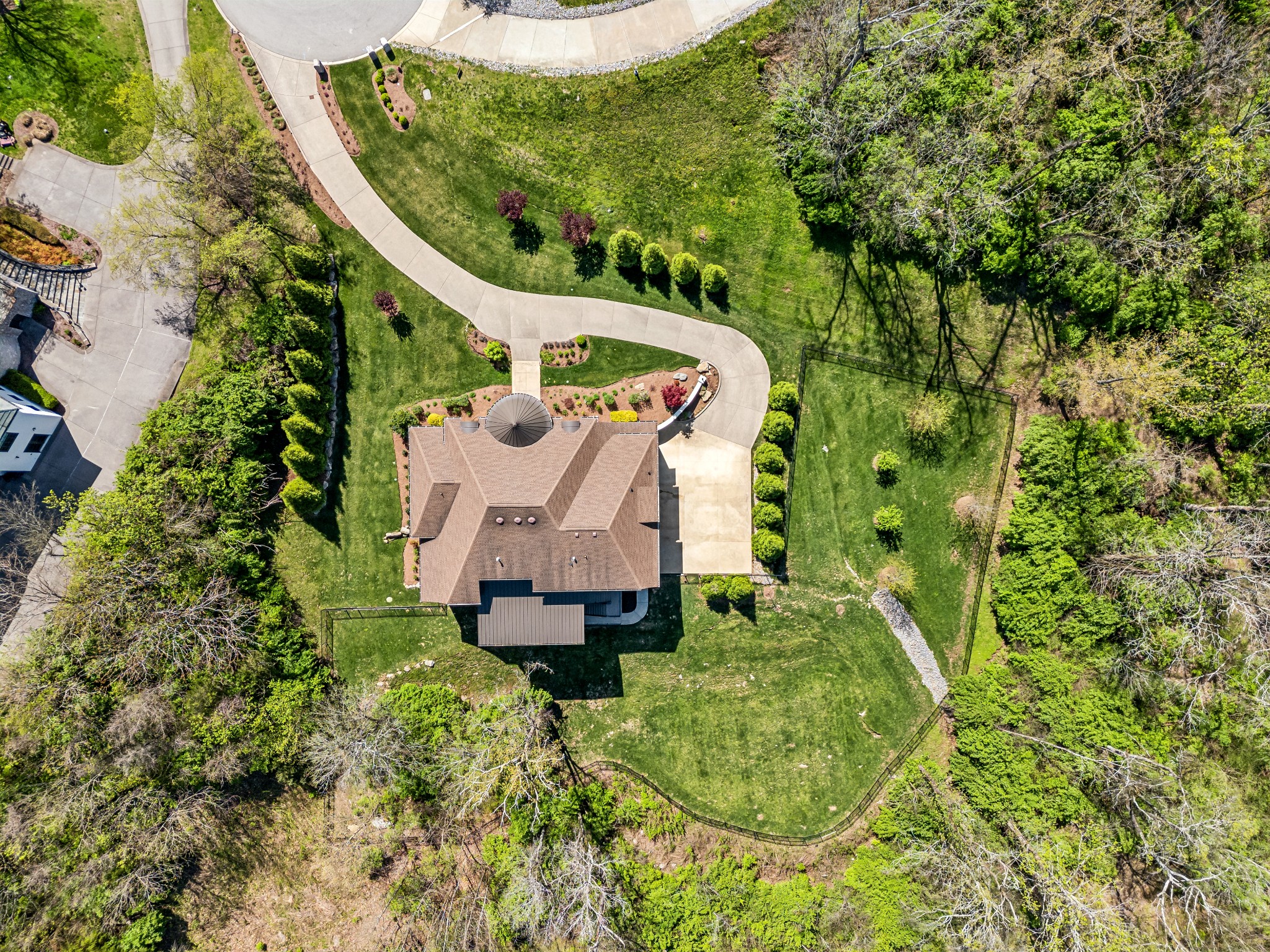 514 Legends Ridge Court Franklin, TN 37069 - Photo 51 of 56 an aerial view of a house with a garden