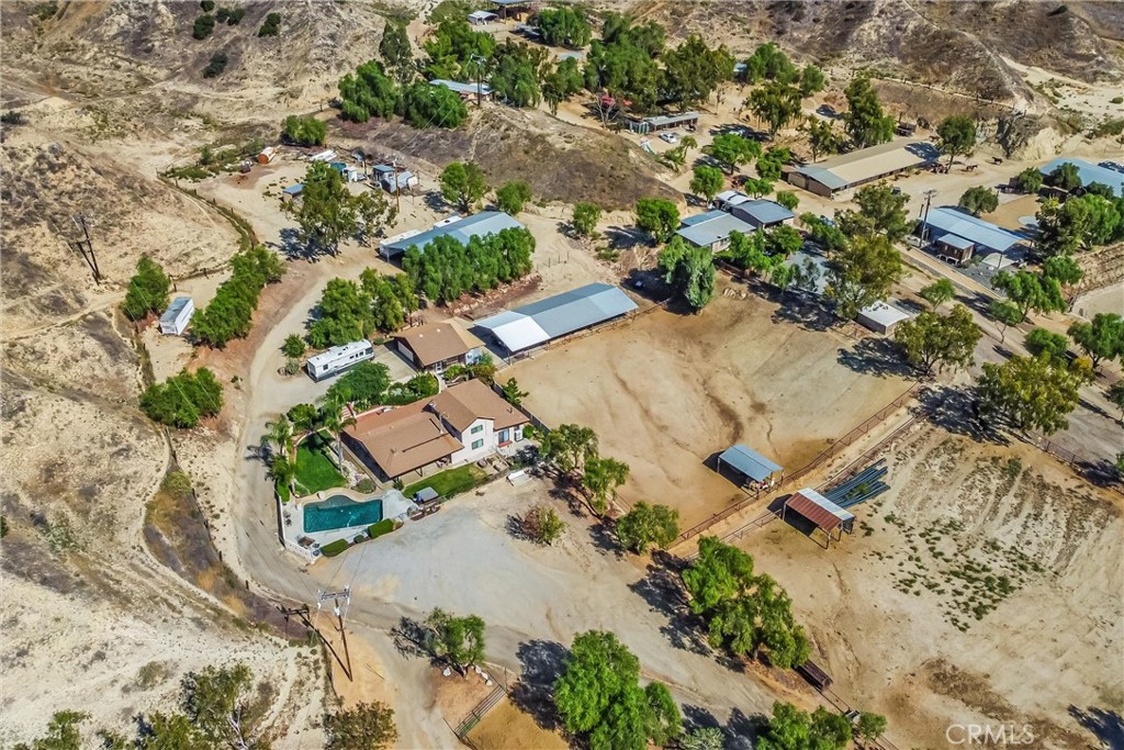 30260 San Timoteo Canyon Road Redlands, CA 92373 - Photo 3 of 66 Main house aerial. With large holding pen
