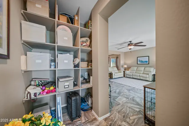 a view of storage and utility room