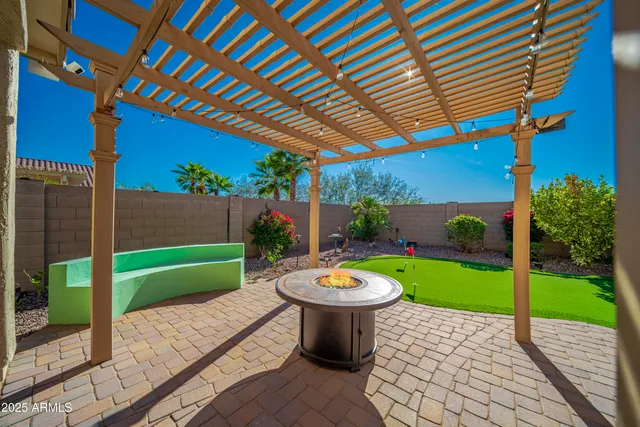 a view of a backyard with a garden