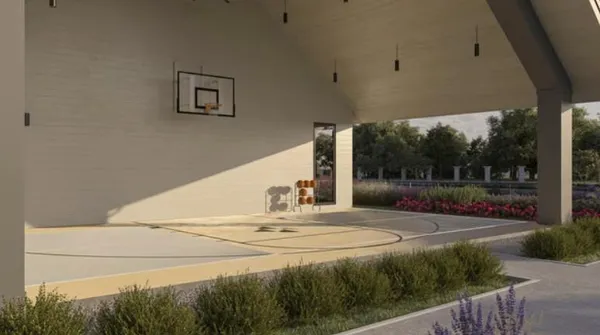 a view of swimming pool with outdoor seating and plants