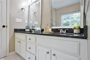 a close view of sink and mirror