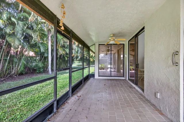 a storage room with cabinets