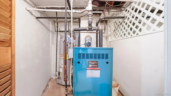a view of a hallway with wooden walls