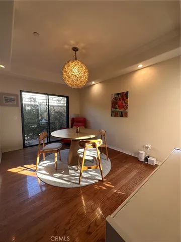 a living room with a table